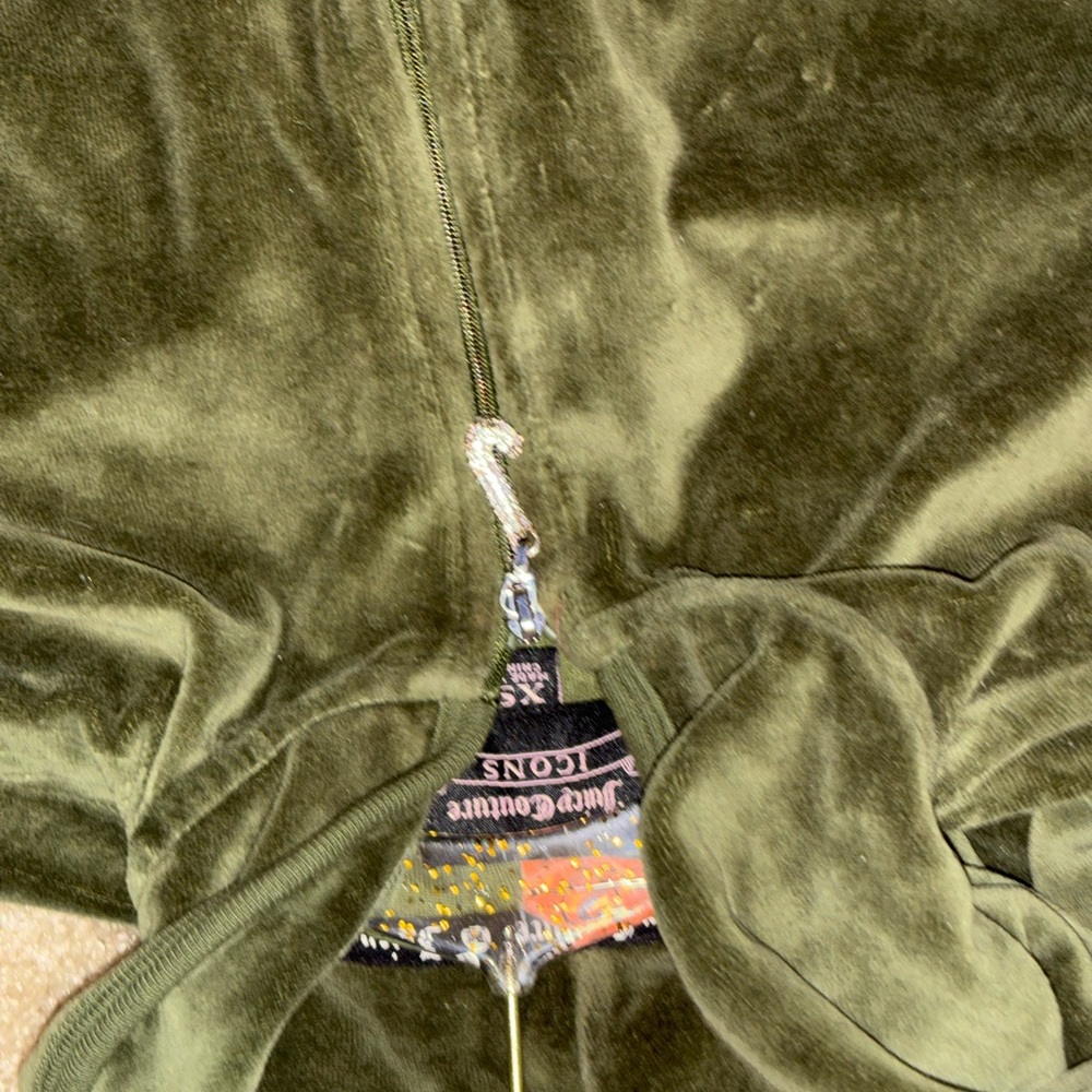 Juicy Couture Forest Green Velour Hoodie